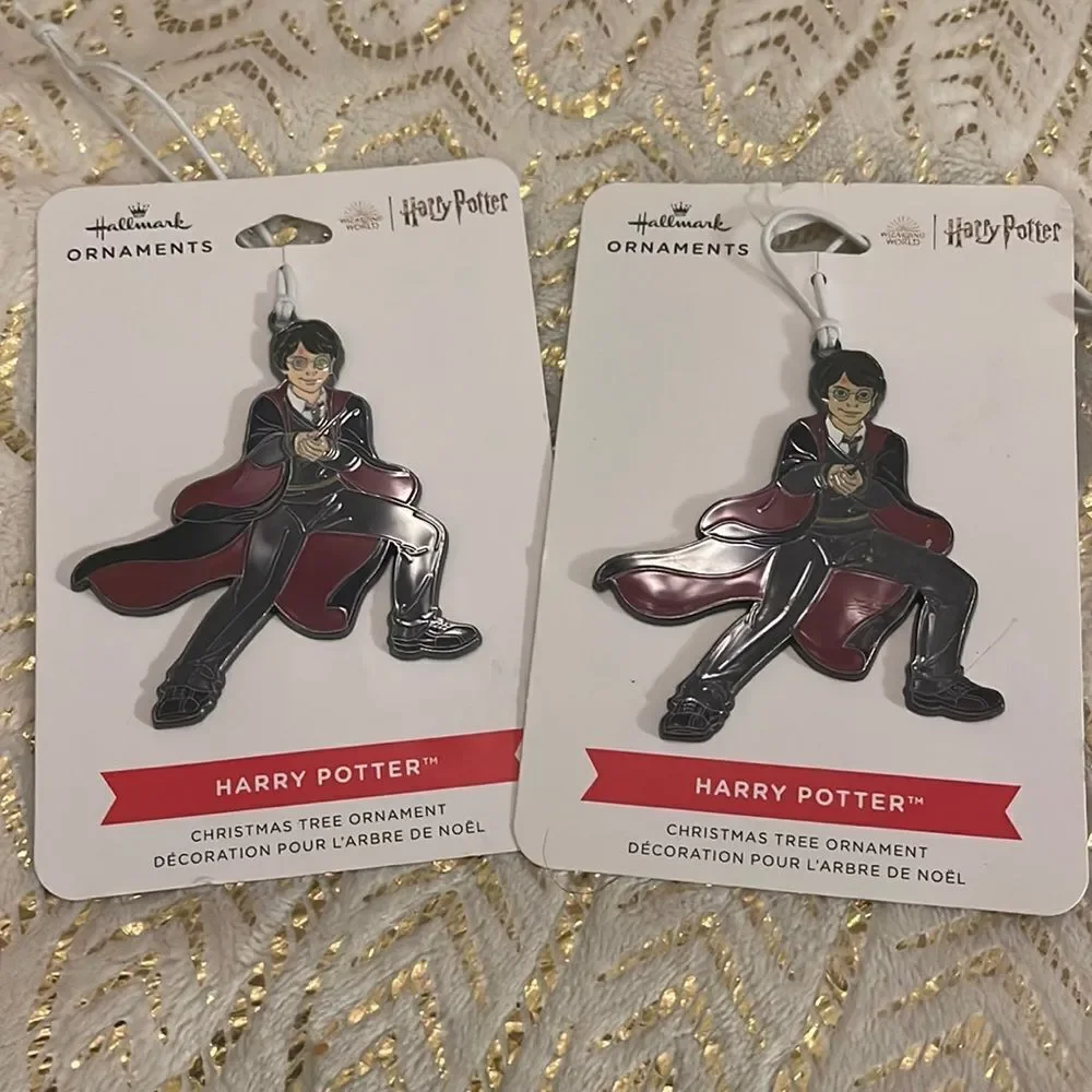 Harry potter ornaments metal x2 hallmark 2022 charm fob